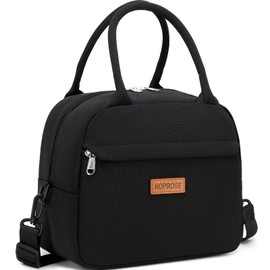 Generic HOPROSE Lunch Bags for Women Men Adults, Insulated Leakproof Lunch Box Large Capacity Lunch Tote Bag, Reusable Cooler Lunch Container for Work/Picnic/Camping (Black), #1801