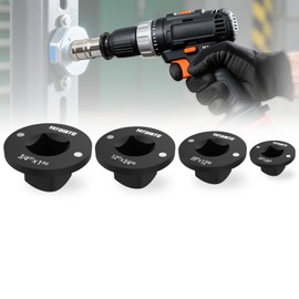 YATOINTO 4PCS Low Profile Impact Socket Adapter Set,Versatile Insert Ratchet Drive Adapter Kit,Fit Impact Guns,Power Ratchet,Wrenches,Cordless Drill,1/4 to 3/8,3/8 to 1/2,1/2 to 3/4,3/4 to 1,Black