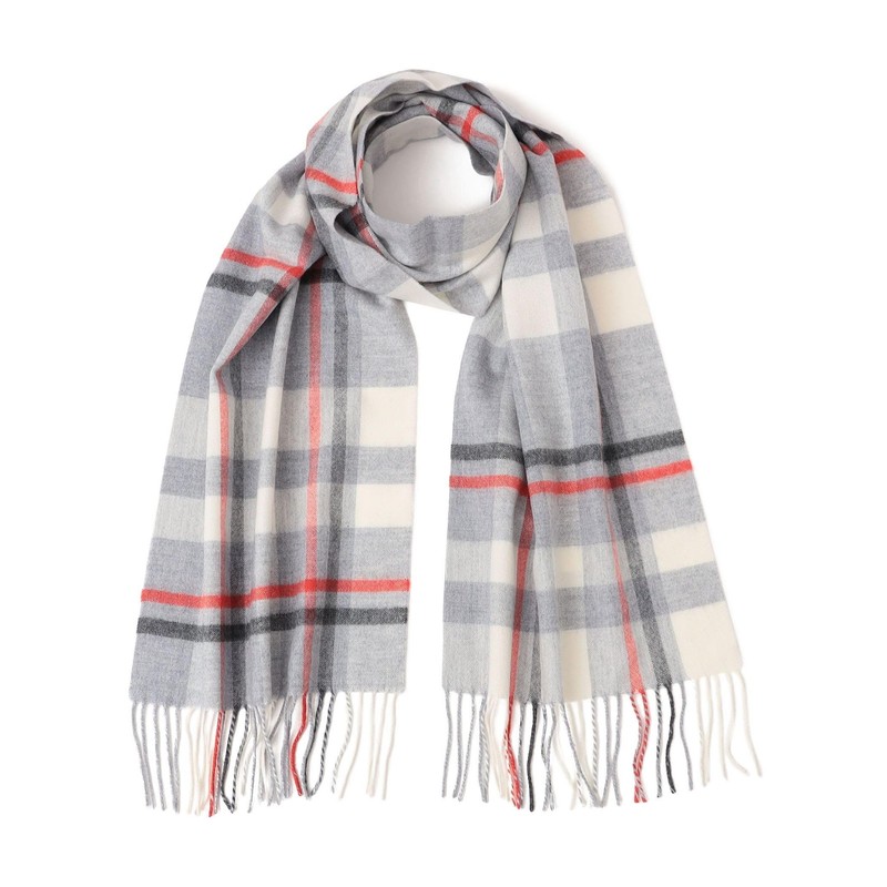 SHIPS ANY 718380066 SURPLUS YARN W/C CHK MUFF, Off White2