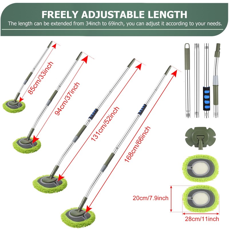 Wall Cleaner, Wall Cleaner Mop Green Mop for Walls Max