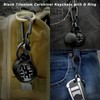 PJYTAC Black Titanium Carabiner Keychain, Quick Release Heavy Duty Key