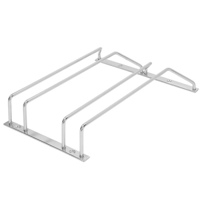 Stainless Steel Double Row Wine Glass Stemware Rack Hanging Stemware