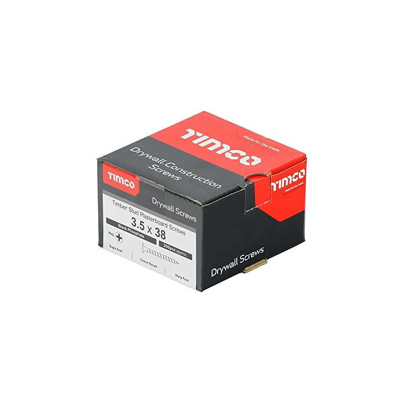 TIMCO Drywall Coarse Thread Bugle Head Black Screws - 3.5