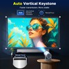 Mini Projector with WiFi and Bluetooth, Built-in Rechargeable Battery Support