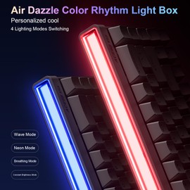 JOMKIZ Mchose Ace 68 Air Wired Magnetic Keyboard with Adjustable Actuation, RGB Rhythmic Light Box, 65% Rapid Trigger Keyboard, Hall Effect Gasket-Mounted, 8000 Hz Polling Rate, Hot-Swappable