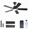 FUMLTP 42 inch Modern Ceiling Fans with Lights APP/Remote Control,