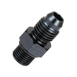 MACHSWON 4AN Male to M10 x 1.0mm Thread Tube Hardline Fuel Line Adapter Oil Gas Pipe Fitting Adapter Aluminum Straight Black
