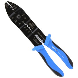 SK11 DEVICE Crimping Pliers DVC-CT706 Elastomer Resin Grip for Open Barrels and Bare Terminals