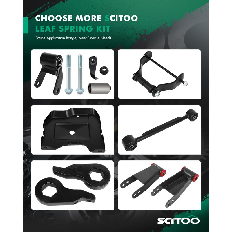 SCITOO 2" Rear Drop Lowering Shackles Kit 1998-2011 for Ford