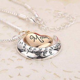 Unbranded Mothers Gift Necklace & Pendant  I Love You To The Moon & Back Best Gift for mom - case for necklace