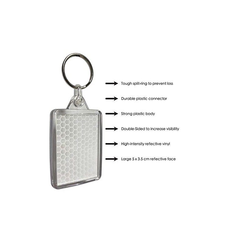 Reflective Keyrings for Kids, Bags, Running - Safety Reflectors Keyring
