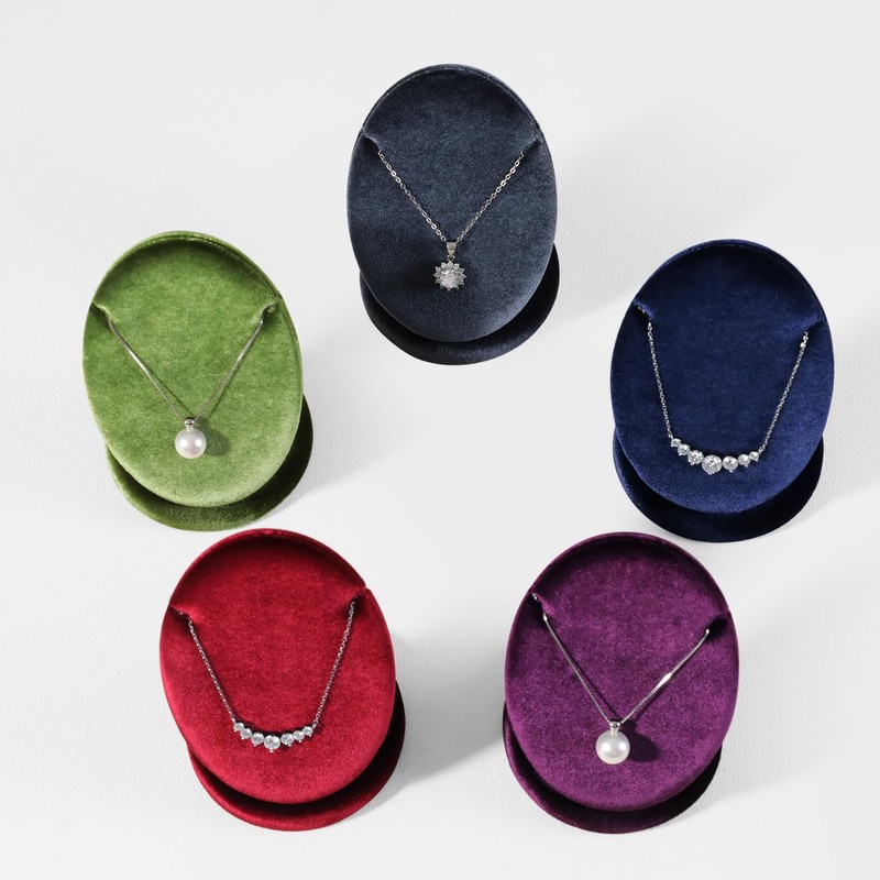 Dansmiy Restorative Velvet Necklace Long Chain Pendant Display Stand Jewelry