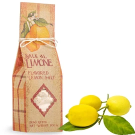 ARTIGIANI DEI SAPORI - All-Natural Sicilian Unrefined Sea Salt Infused with Lemon, 7 oz
