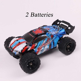 Fast RC Cars for Adults, 50KM/H All Terrain 4WD High-Speed Off Road Remote Control Car, 1:18 Scale RC Truck with Rechargeable Batteries, 2.4Ghz Synchronous Control System, Racing Car Toys Gifts Fast Brushless - Battery: 2 Batteries
