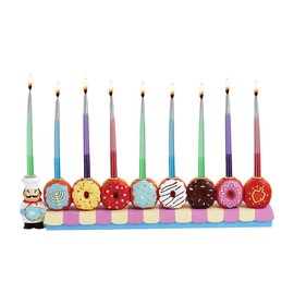 Zion Judaica Polyresin Doughnuts Menorah