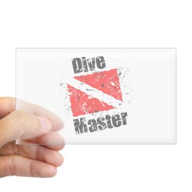 CafePress Dive Master Rectangle Sticker Rectangle Bumper Sticker Car Decal