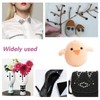 TOAOB 830pcs Plastic Eyes 4mm to 10mm Black Flat Back