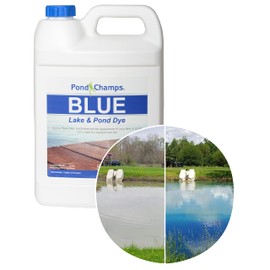 Blue Lake and Pond Dye - One Gallon of Professional Lake & Pond Dye - Treats Up to 1 Acre - Royal Blue Color - Safe for Fish, Wildlife, Pets & Children