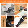10Pcs Oscillating Saw Blades Set Quick Release Extra-Long Reach Bi-Metal