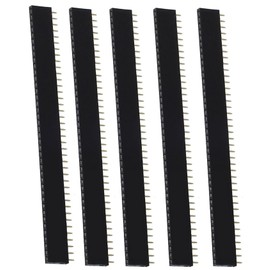 Hayatec 40-Pin 2.54mm Row Straight Female Pin Header Socket Strip, Black