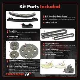 A-Premium Kit de 11 Cadenas Distribución c/Piñón, Tensor y Guía