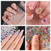 30 Kleine Blumenaufkleber Und 30 Schmetterlingsaufkleber, Farbenfrohe 3D -Nagelaufkleber, Glitzernageldekoration,