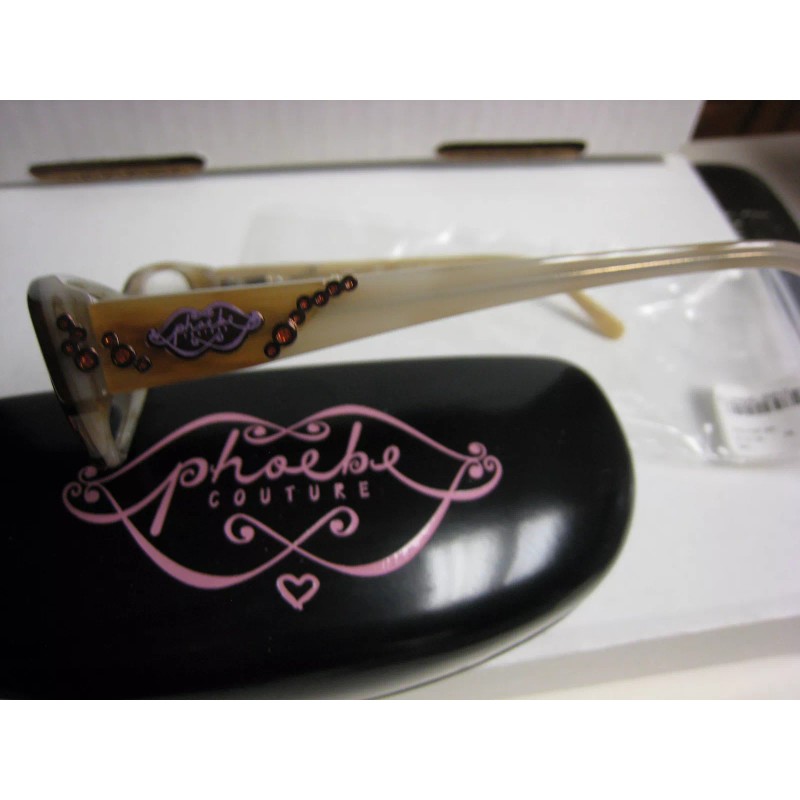 Phoebe Couture Eyeglass Frames P247 BROWN 50-15-135 With Case New