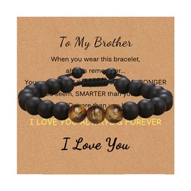 Stocking Stuffers Holiday Outfits for Women 2024 to My Grandpa Bracelet Black Obsidian Beads Bracelet Gifts for Boyfriend Brother Grandpa Husband Friend Black Lava Rock Bracelet I Love You Bracelet for Men with Message Card