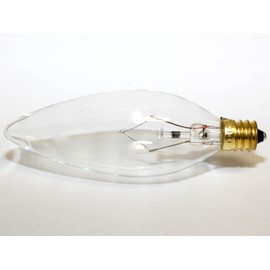 Bulbrite Incandescent B10 Candelabra Screw Base (E12) Light Bulb, 1 Count (Pack of 1), Clear
