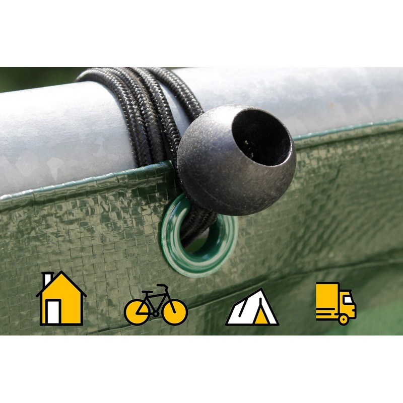 Fuxton, tarpaulin tensioner with a ball, 195 mm, black