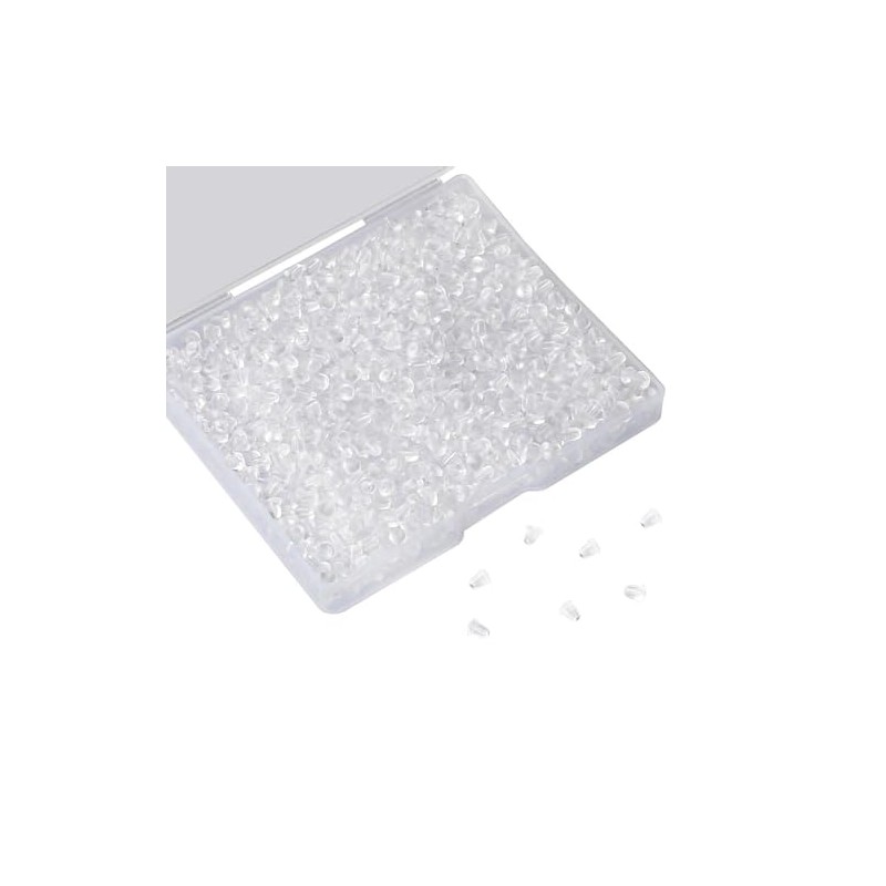 KAKULO Earring Backs 1200 PCS Clear Ear Back Pads for