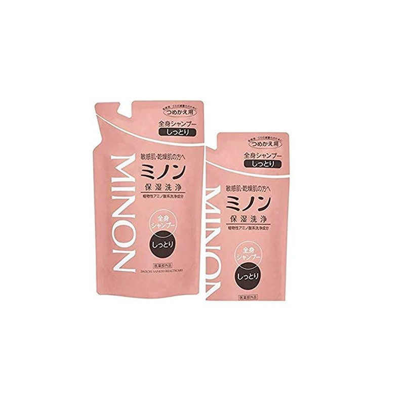 Minon Full Body Shampoo, Moisturizing Type, Refill, 12.8 fl oz