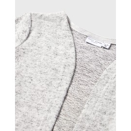 Name It Girls Nkfvicti Ls Knit Card Noos Cardigan, grey melange, 122-128