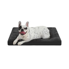 EMSLX Dog Crate Bed for Medium Size Dogs,Washable Dog Kennel Pad Ultra Soft Pet Sleeping Mat for Cages,Anti-Slip Bottom,29x18 inch,Black