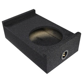 Q-Power Single 10-Inch Universal Downfire/Behind Seat Sub Box | QBSHALLOW10 DF