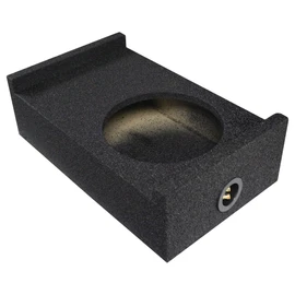 Q-Power Single 10-Inch Universal Downfire/Behind Seat Sub Box | QBSHALLOW10 DF