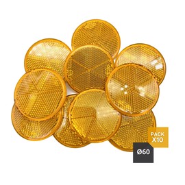 DOJA Barcelona DOJA Barcelona | Anh?nger Reflektor Rund | Selbstklebend Rckstrahler | Pack 10 Gelb | Anh?nger Beleuchtung, Reflektoren Aufkleber, Auto Reflektoren, Motorrad Reflektorband, Wohnwagen Katzenaugen