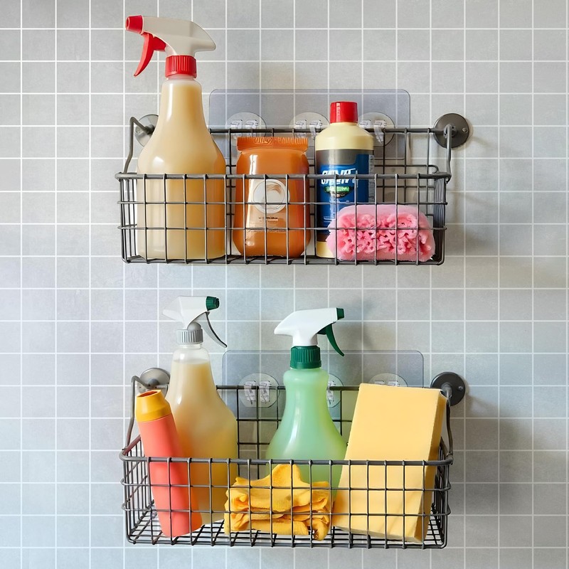 LHSYFBZ 48Pack Shower Caddy Adhesive Hooks Replacement, Shower Shelf Adhesive