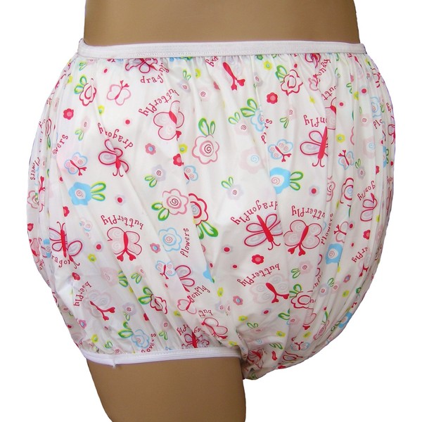 Baby Pants Classic Butterflies Nursery Print Adult Pullon Plastic Pants - 3XLarge