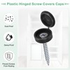 M METERXITY 100-Pack Plastic Hinged Screw Cover Caps, 6mm Shutter