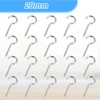 WuGU Pack of 20 Stainless Steel Screw Hooks, M4 x