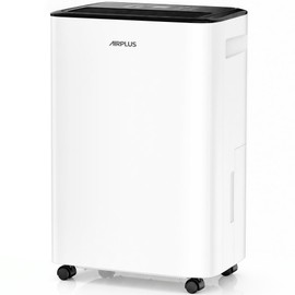 AIRPLUS 2500 Sq.Ft Dehumidifier for Basement, 30 Pints Dehumidifiers for Home with Drain Hose, Quiet Smart Humidity Control for Bedroom, Bathroom with Auto Shut Off, Dry Clothes, 24H Timer