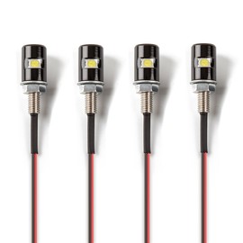 CZC AUTO CZC AUTO 4PCS License Plate Light, License Tag Screw Bolt Lamp, 12V White LED Bulb, Waterproof/Rainproof, Black Aluminium Light Holder, Legal for Car Motorcycle Truck RV ATV Bike