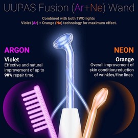 High Frequency Facial Wand 6 in 1, argon technologies acne, shrink pores, lighten spots, remove wrinkles, lift and tighten skin, promote hair growth1.