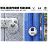 DELSWIN 4 Digit Combination Disc Padlock with Hardened Steel Shackle