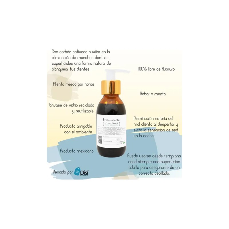 Naturalmente Crema Dental Libre De Flúor 140gr