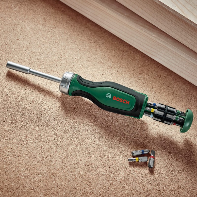 Bosch Home and Garden Ratchet Screwdriver 12 Bits