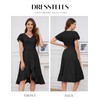 DRESSTELLS Black Cocktail Dresses for Women 2024 Bridesmaid Wedding Guest