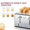 Toaster 4 Slice, Geek Chef Stainless Steel Toaster with Extra