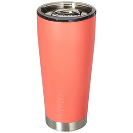 FIFTY/FIFTY Double Wall Vacuum Insulated Travel Tumbler, 20oz/591ml, Coral